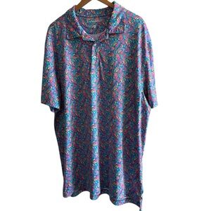 Chubbies Men’s Floral Polo Shirt XL | Stretch Performance | Bright Print